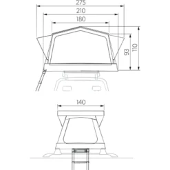 Dometic Inflatable Roof Tent TRT 140 AIR -Utendørs Camping dometic inflatable roof tent trt 140 air ore 8