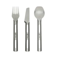 Esbit 3-pcs Titanium Cutlery-set W/S -Utendørs Camping esbit 3 pcs titanium cutlery set w s titanium 2