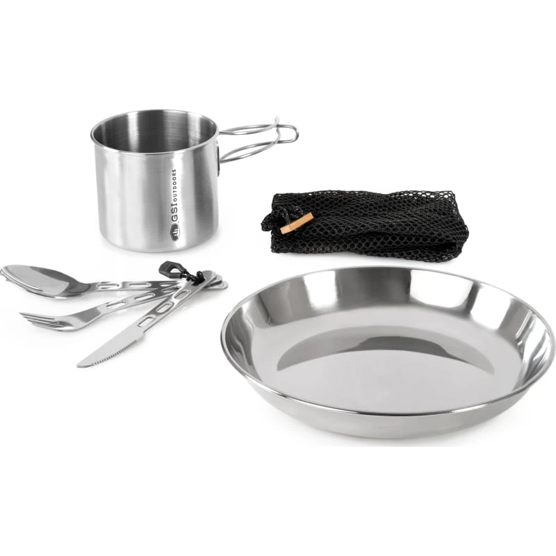 GSI Outdoors Glacier Stainless 1 Person Set 1 GSI Outdoors Glacier Stainless 1 Person Set