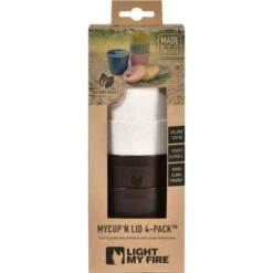 Light My Fire Mycup´N Lid Short 4-Pack -Utendørs Camping light my fire mycup n lid short 4 pack cocoa n cream 5