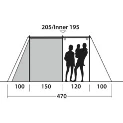 Outwell Nevada 4PE -Utendørs Camping outwell nevada 4pe navy night 16