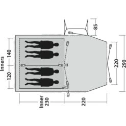 Outwell Nevada 4PE -Utendørs Camping outwell nevada 4pe navy night 18
