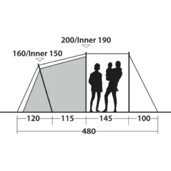 Outwell Springwood 4SG -Utendørs Camping outwell springwood 4sg blue 3