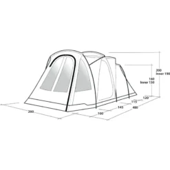Outwell Springwood 4SG -Utendørs Camping outwell springwood 4sg blue 5
